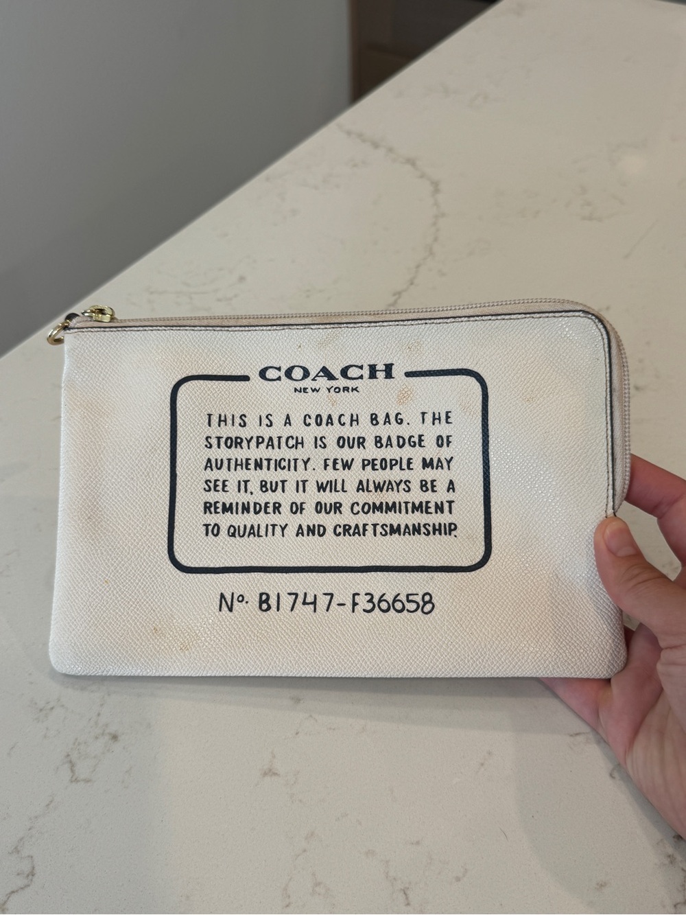Coach Storypatch Creed zip pouch